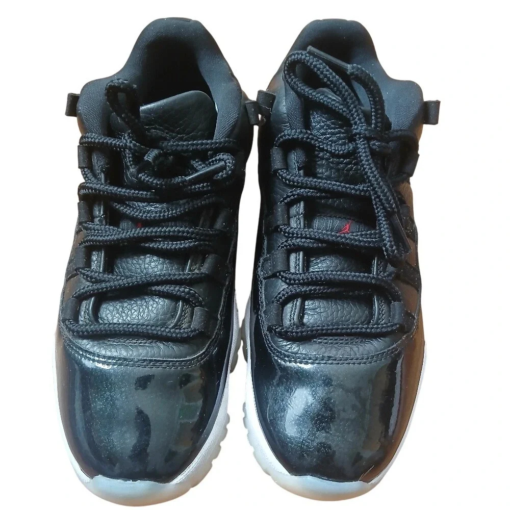 Jordan Air Jordan 11 Retro Low 72-10 Mens Size 8 Black Patent Leather AV2187-001